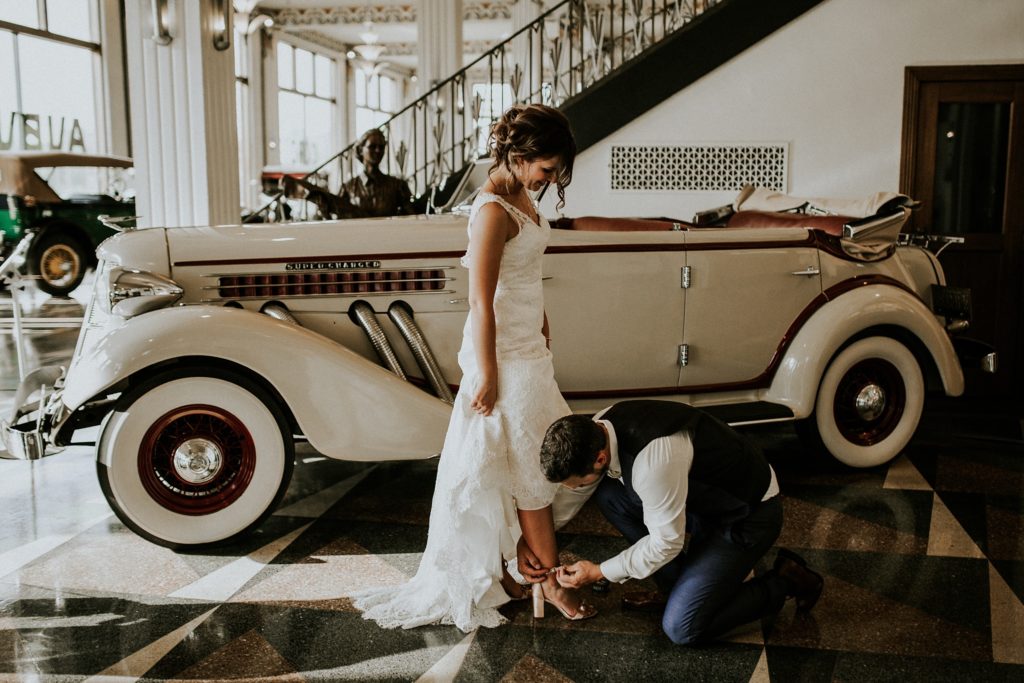 Megan Renee Photography Auburn Indiana Cord Duesenberg Automobile Wedding