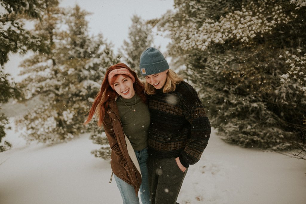Megan Renee Photography Muncie Indiana Snow Couples Session